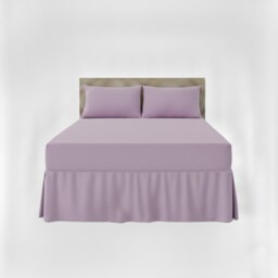 Fitted Valance Bed Sheet Polycotton Mattress Cover And Frill Easy Care Purple Super King