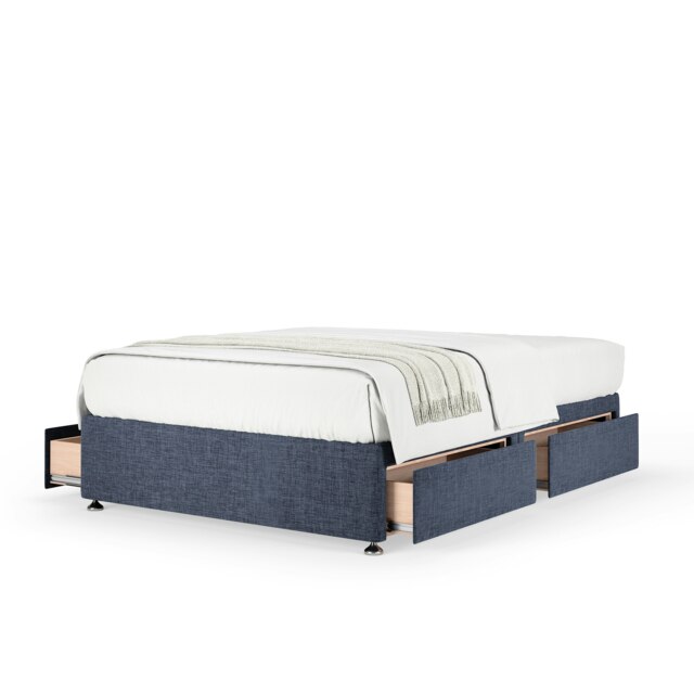 Signature Platinum 2000 Pocket Sprung Midnight Linen 4 Drawer Divan Set Double