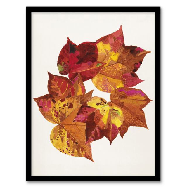 Reijer Stolk Autumn Leaves Watercolour Painting Framed Wall Art Picture Print A3