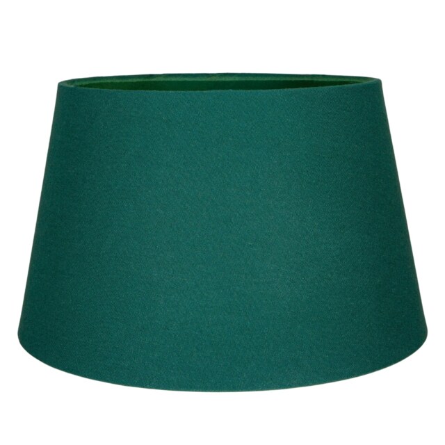 Traditional 30cm Forest Green Linen Fabric Drum Table/Pendant Shade 60w Maximum Green Forest Green 1