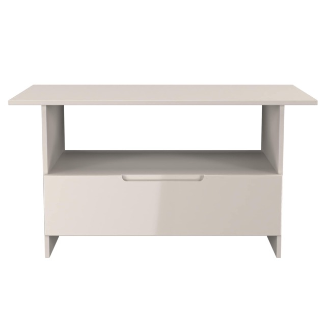 Lucca Bottom Drawer Coffee Table in Kashmir Gloss & Kashmir (Ready Assembled) Cream Kashmir Gloss & Kashmir