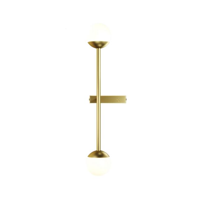Touch Modern Integrated LED Wall Lamp Brass Touch Control 3000K 800lm White Shade
