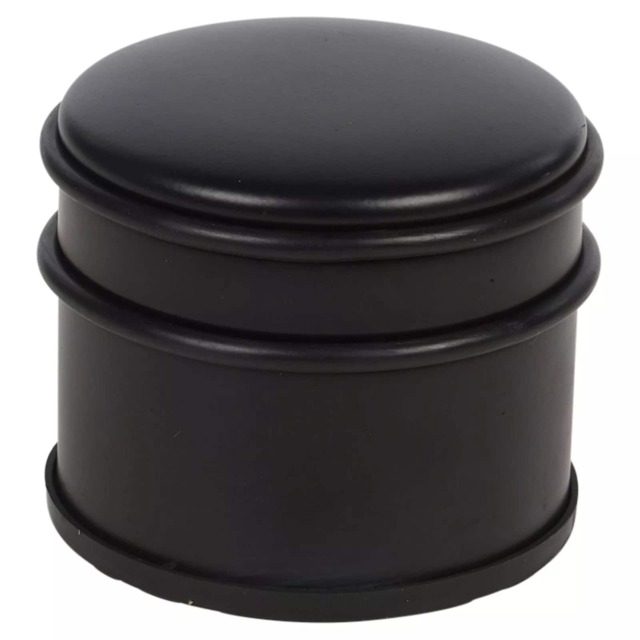 Black Weighted Door Stopper Stop Heavy Duty Jammer Protector Metal Rubber