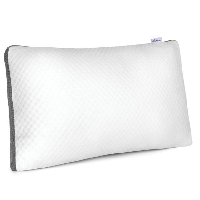 Aamira Luxury Orthopaedic Shredded Memory Foam Bed Pillow 70x45cm, Neck Support Pillow White White Single Pack 1