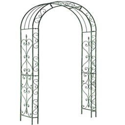 Gr8 Garden Metal Garden Patio Loire Arch Arbour Archway Climbing Plant Trellis Black