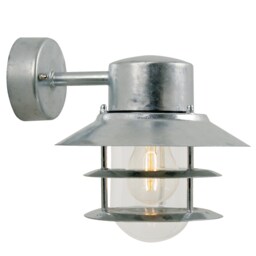 Nordlux Blok Outdoor Wall Light Silver Galvanized steel Solar E27 Sensor Coastal/Marine Safe - Mains Powered, IP54