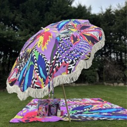 Pickle Picnic Outdoor Shade & Style Parasol 180cm - Bird of Paradise