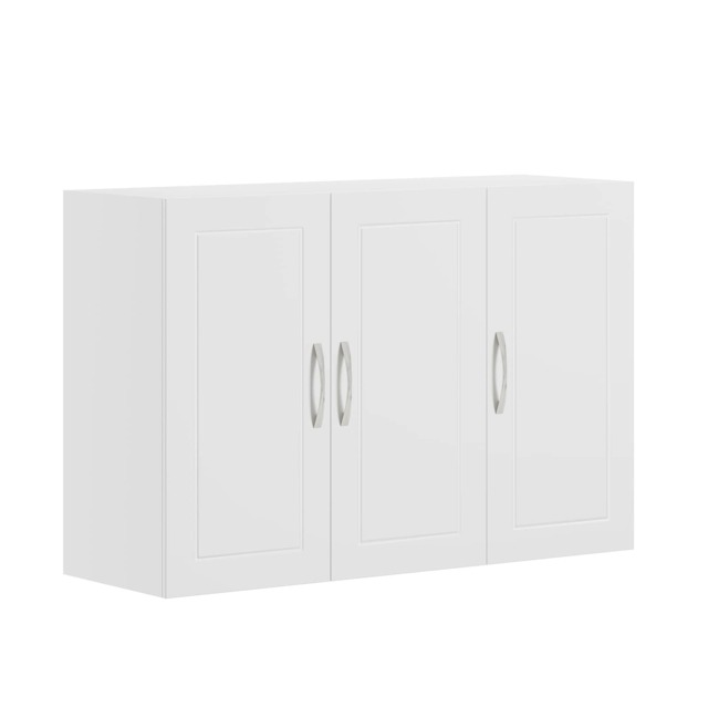 SoBuy FRG231-L-W,3-Doors Bathroom Wall Cabinet With Adjustable Shelves White White