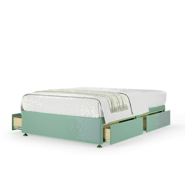 Neptune Spring Duckegg Plush Velvet 4 Drawer Divan Set Double