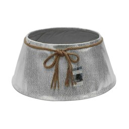 Holly International Silver Shimmer Christmas Tree Skirt Collar