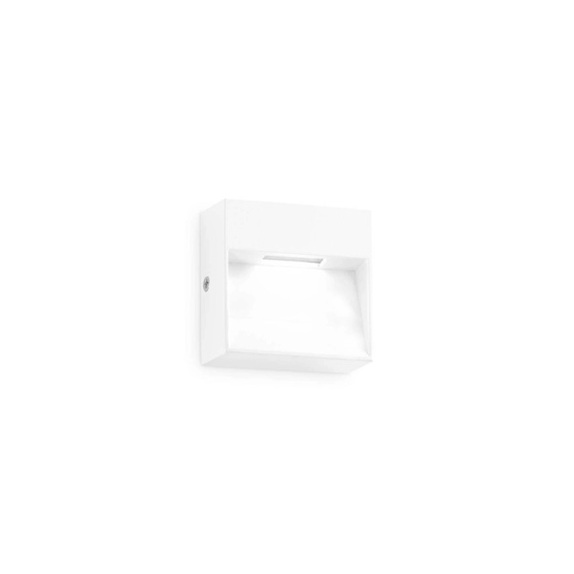 Dedra Integrated LED Outdoor Square Flush Wall Lamp White 160Lm 3000K IP65