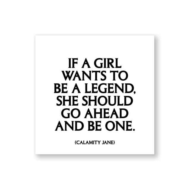 Quotable Inspirational Quote Fridge Magnet Girl Legend 9cm