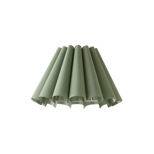 ValueLights Lauren Green Pleat Scallop Edge Taper Ceiling Shade