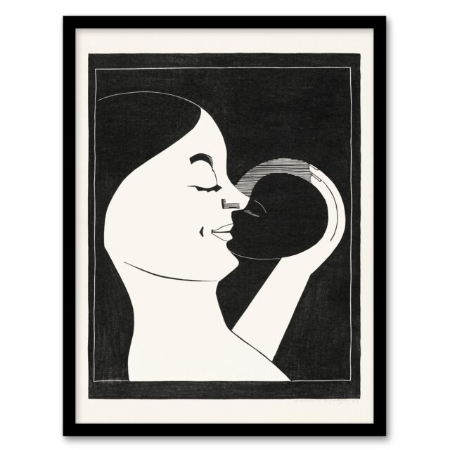 Samuel J De Mesquita Framed Wall Art Mother and Child Stylised Painting