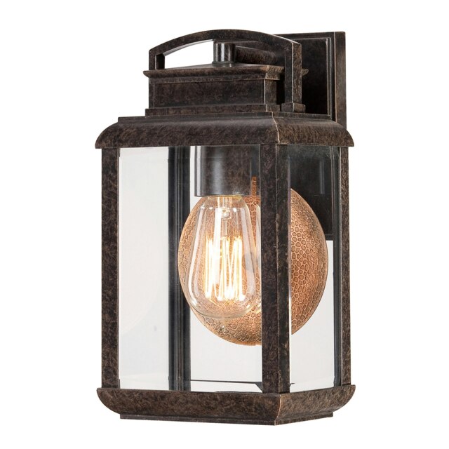Byron 1 Light Outdoor Small Wall Lantern Light Imperial Bronze IP44, E27