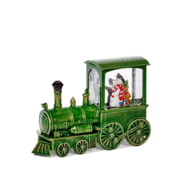 17cm Battery Operated Frosty All Aboard Snow Swirling Christmas Lantern