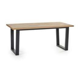 Premium Hilton 90cm Oak Veneer Herringbone Dining Table