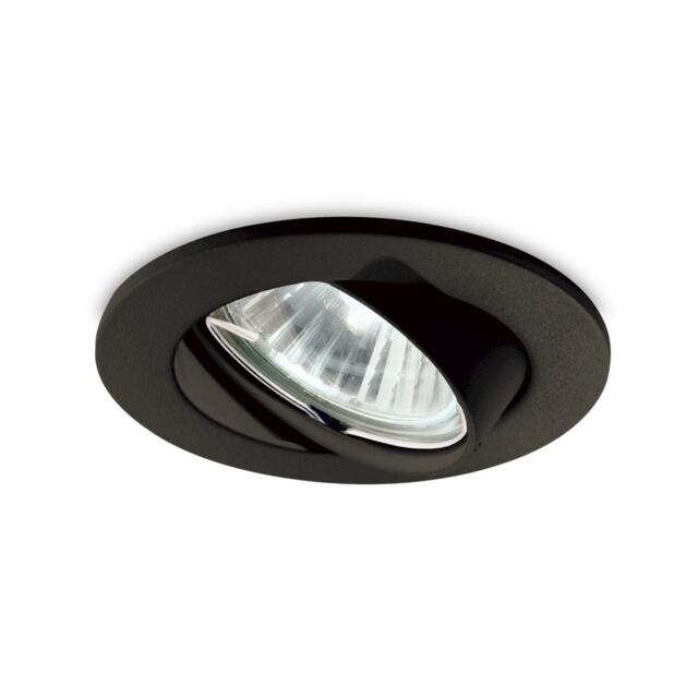 Swing Indoor Recessed Downlight Lamp 1 Light Black, GU10
