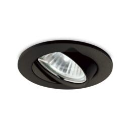 Swing Indoor Recessed Downlight Lamp 1 Light Black, GU10