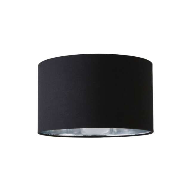 ValueLights Reni Small Black Fabric Chrome Shade