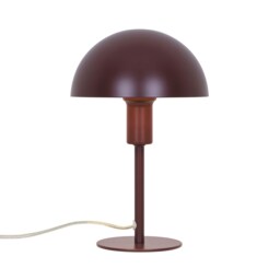 Nordlux Ellen Indoor Table Lamp Red Metal E14 Dome Shade - Mains Powered, IP20 Red Bordeaux