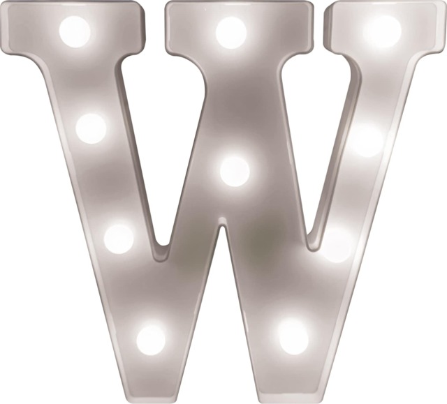 St Helens Battery Operated 3D LED Letter W Light