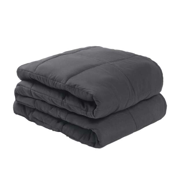 OHS Weighted Blanket 6kg Quilted, 125x180cm - Charcoal