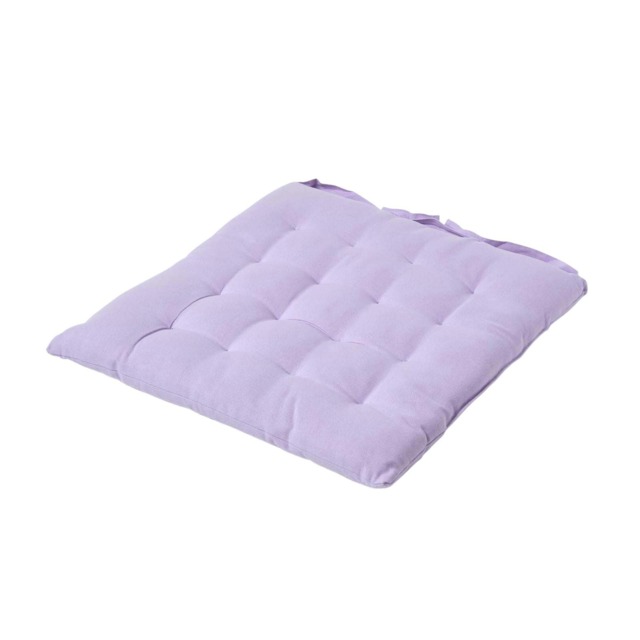 Homescapes Seat Pad Luxury Cotton Indoor Outdoor Garden Dining Cushion Mauve Purple 40 x 40 cm 1