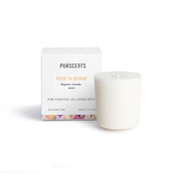 Purscents Rise N Shine Candle Refill Block - Lavender, Bergamot, Lemon 220g Brown 1