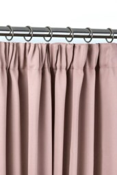 Essential Woven Thermal Blackout Pencil Pleat Curtains 168cm x 183cm Blush Pink Pink Pink