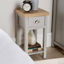 Narrow Bedside Cabinet 1 Drawer Lamp Side Table Night Stand Avon