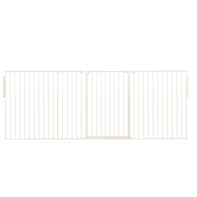 Safetots Premium Extra Tall Room Divider, up to 272cm Wide, White, 105cm Tall, Multi Panel Barrier for Baby and Toddler White