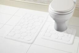 Cali Bath Mat Set in White White White