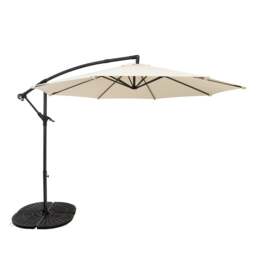 Cantilever Parasol 3m With Full Fan Base – Cream