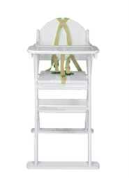 Safetots Deluxe Putaway Folding Wooden High Chair, White, Highchair for Baby and Toddler, Pre-Assembled