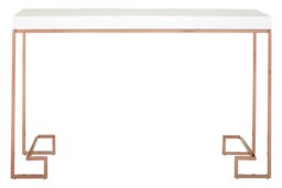 Allure Rose Gold Angled Legs Console Table Multi