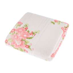 Homescapes Floral Printed Cream Hand Towel Cotton