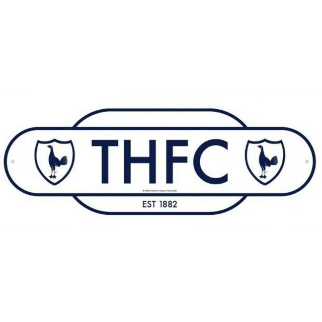 Tottenham Hotspur FC Retro Years Door Sign - White/Blue - One Size