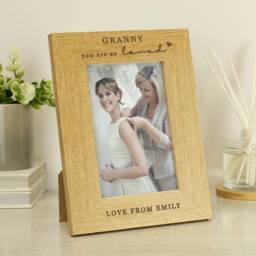 Personalised You Are So Loved 6x4 Oak Finish Photo Frame Brown One Size