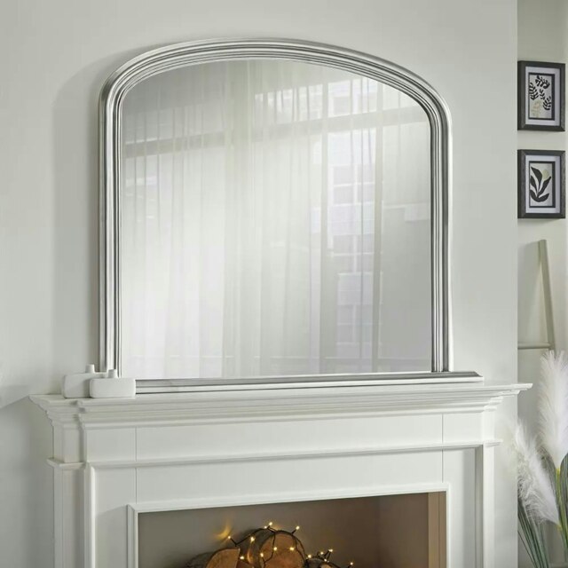 Osborne Arched Shape Overmantle Mirror Silver H 94cm x L 119cm x W 4cm 1