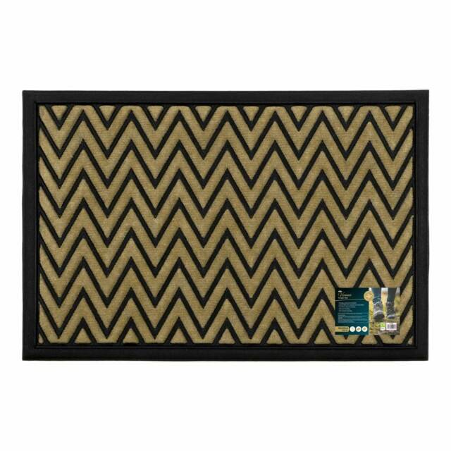 JVL Vienna Scraper Doormat 40x60cm, Zigzag