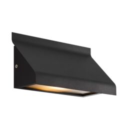 Nordlux Tadas Outdoor Wall Light Black Aluminium Solar E14 Sensor Weatherproof - Mains Powered, IP54 Black Black
