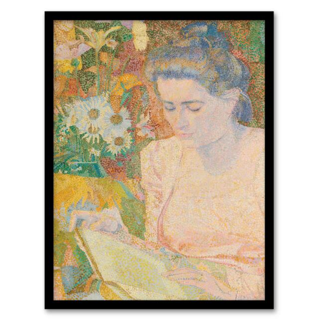 Jan Toorop Framed Wall Art Print Mrs Marie Jeannette Floral Portrait Home Décor
