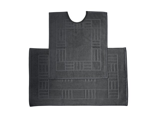 Chatsworth Pure Cotton Bath Mats Super Soft and absorbent (85x50 cm) Grey Grey 80x50 cm 1