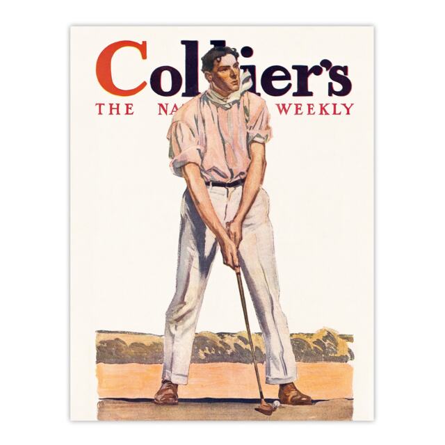 "Vintage Magazine Cover Golfer Wall Art Print Edward Penfield 24x32"""
