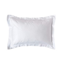 Homescapes White Organic Cotton Oxford Pillowcase 400 TC - Standard Size
