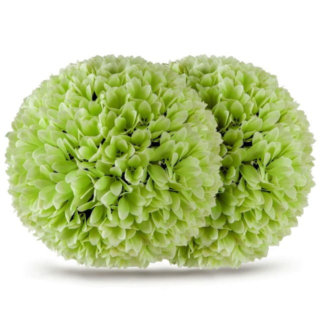 COSTWAY 2 PCS Artificial Plant Topiary Balls Green Green One Size
