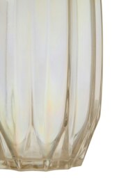 Petro Large Glass Vase with Iridescent Finish Clear