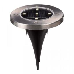 4x Solar Powered Up Ground Light Chrome 1