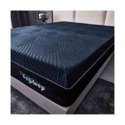 Ezysleep 24cm Memory Foam Support Mattress PU Premium Multi-Layer Cooling Blue
